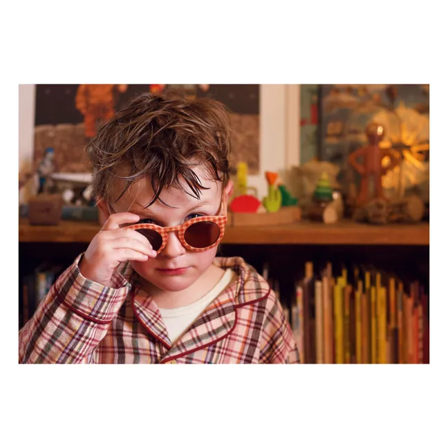 Classic Vichy Polarized Natural Fiber Sunglasses | Faded red