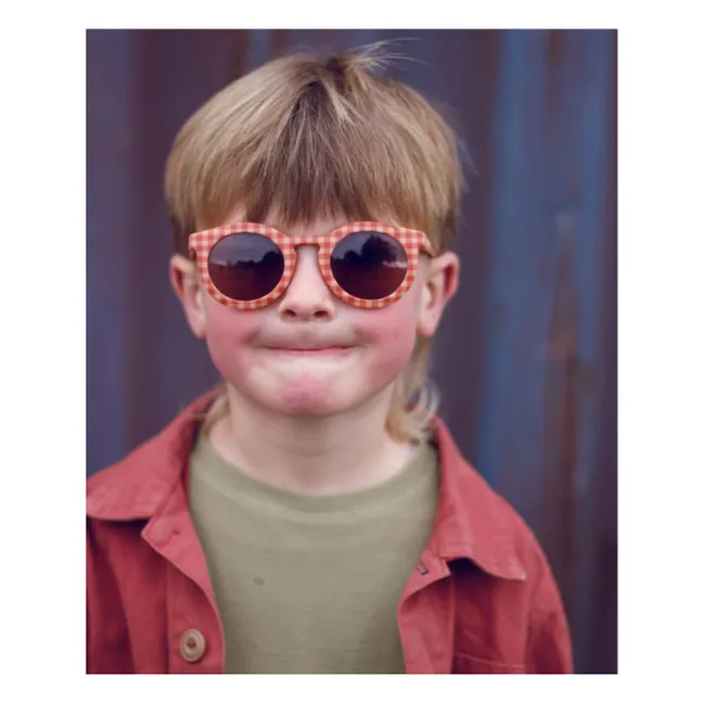 Classic Vichy Polarized Natural Fiber Sunglasses | Faded red