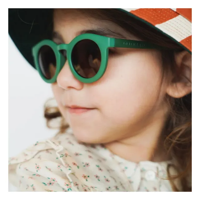 Gafas de sol clásicas polarizadas de fibra natural | Verde Kaki