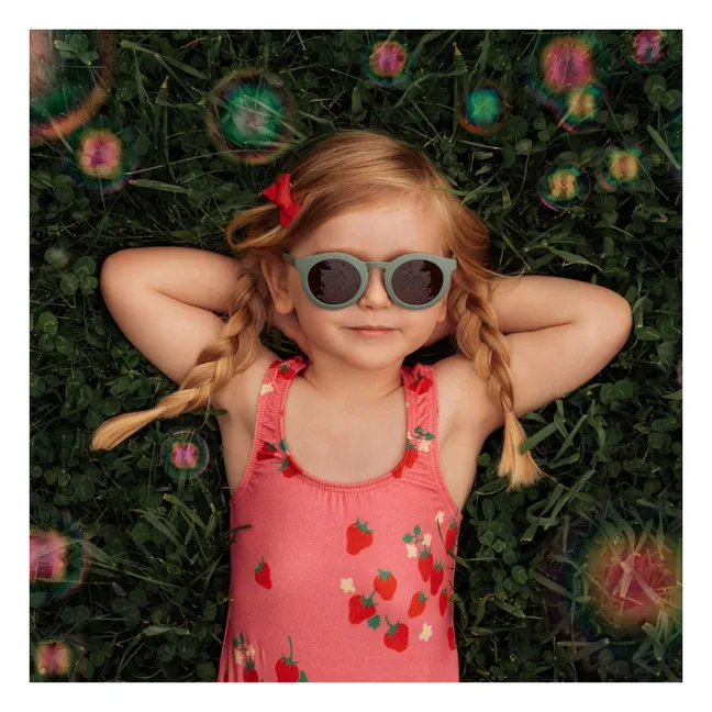 Gafas de sol clásicas polarizadas de fibra natural | Verde Kaki