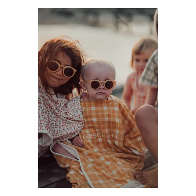 Gafas de sol clásicas polarizadas de fibra natural | Amarillo