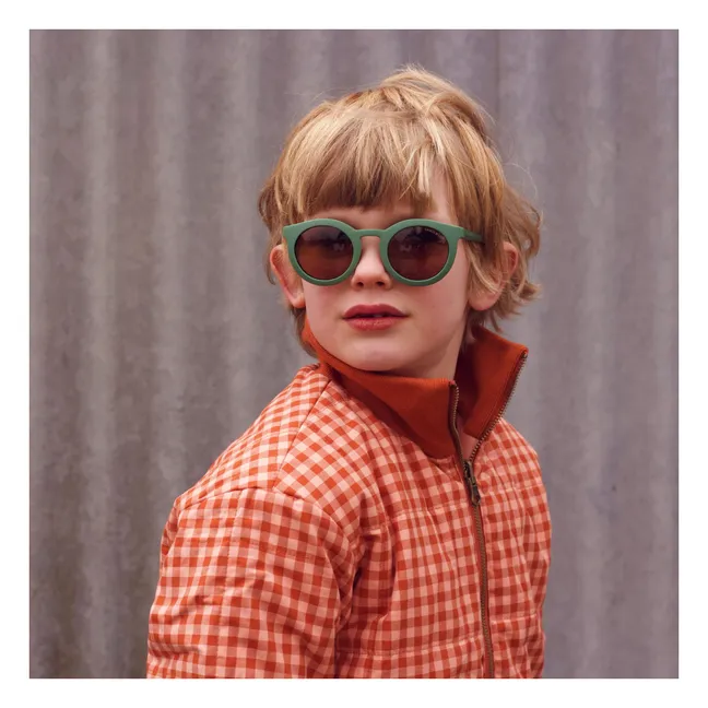 Gafas de sol clásicas polarizadas de fibra natural | Verde Kaki