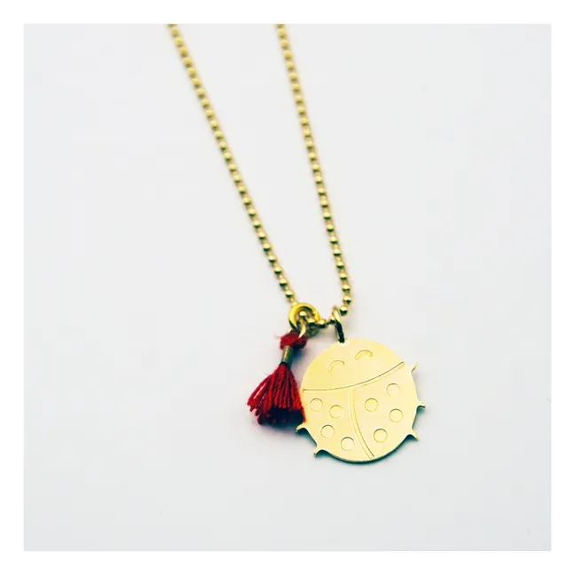 Collier Coccinelle | Doré