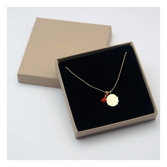 Collier Coccinelle | Doré