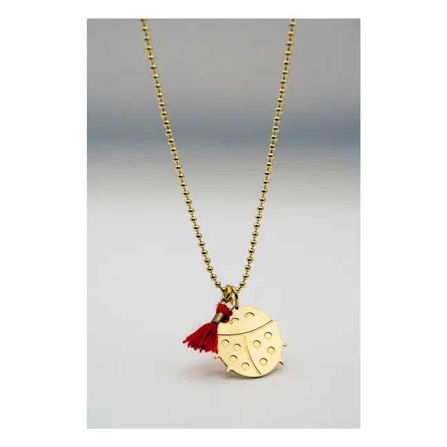 Collier Coccinelle | Doré