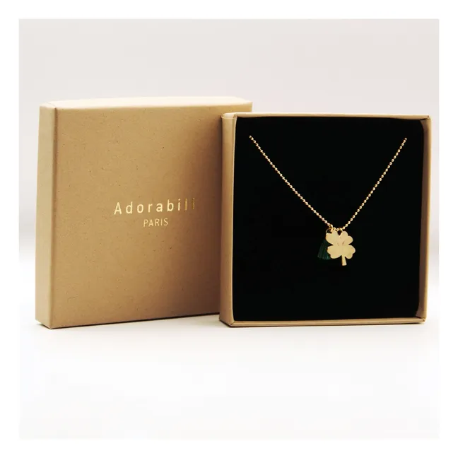 Collar trébol | Dorado