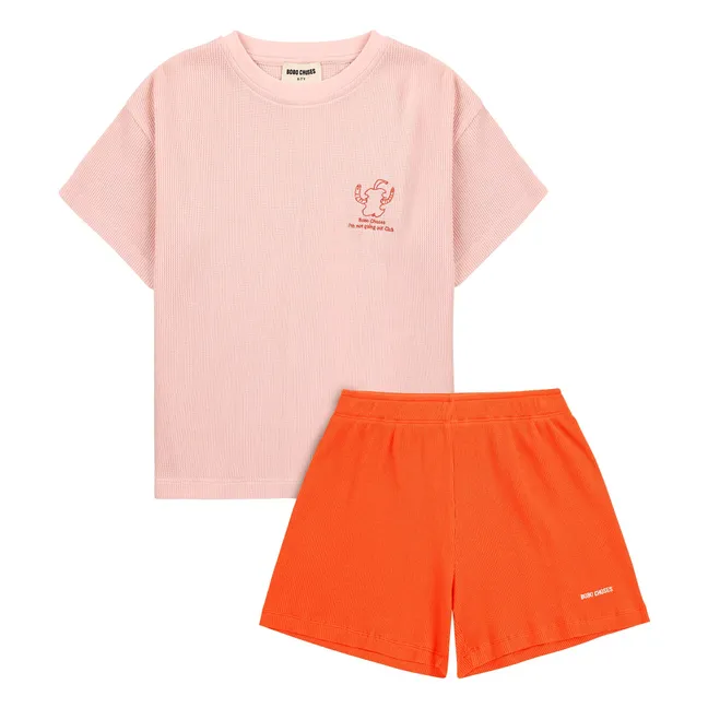 Ensemble T-shirt et Short Ver Coton Bio | Rose