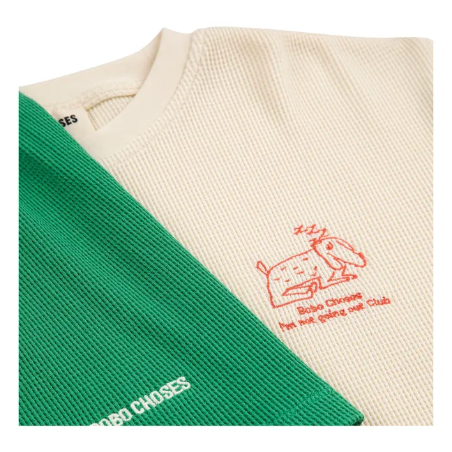 Ensemble T-shirt et Short Chien Coton Bio | Ecru