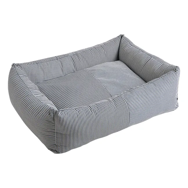 Panier pour chien à rayures | Bleu