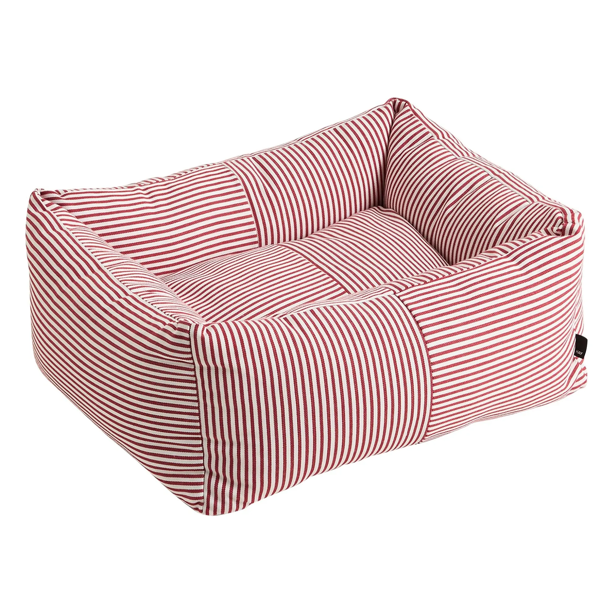Hay Red Striped Dog Bed