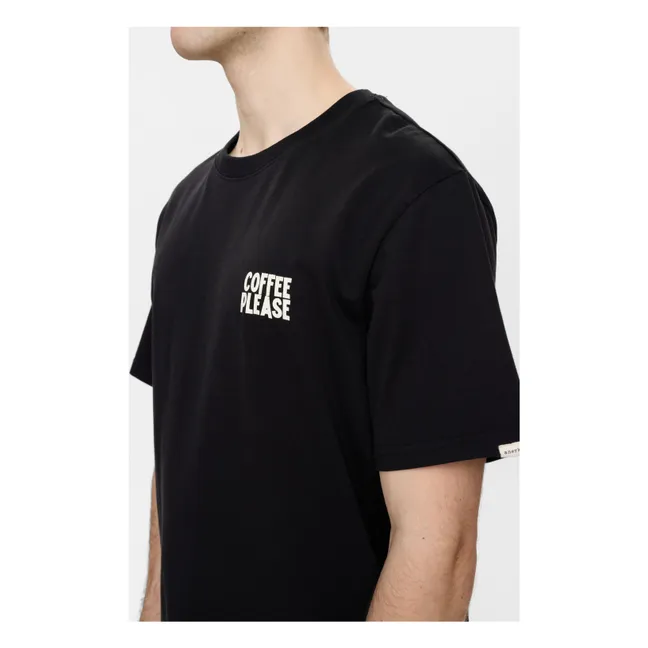 T-shirt Akvillads Coffee Please | Noir