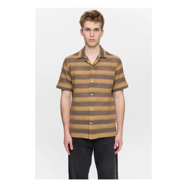 Camisa de rayas Akleander | Marrón claro