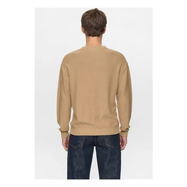 Akebbe Cotton Sweater | Taupe brown