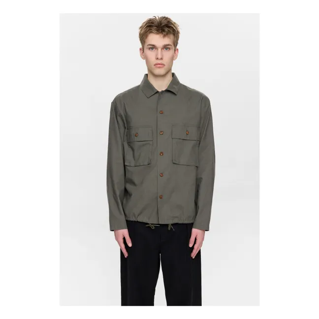 Camisa Akotto Linen | Verde Oscuro