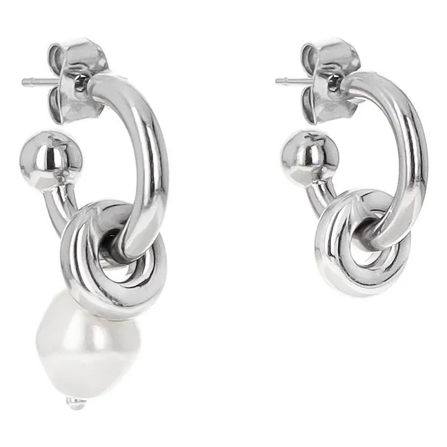 Pendientes Ethan | Plateado