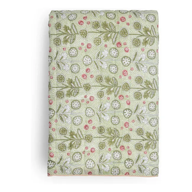 Quilt-Tagesdecke Cosmique Lappi | Blasses Grün