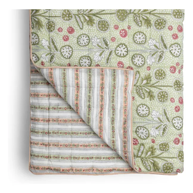 Quilt-Tagesdecke Cosmique Lappi | Blasses Grün