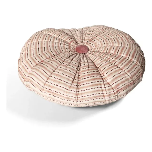 Coussin rond Totoro Goa | Rose pâle