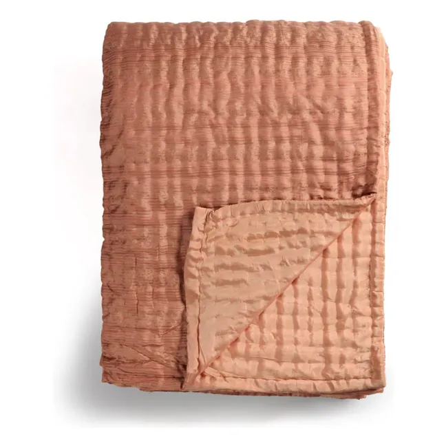 Ritournelle silk throw | Blush