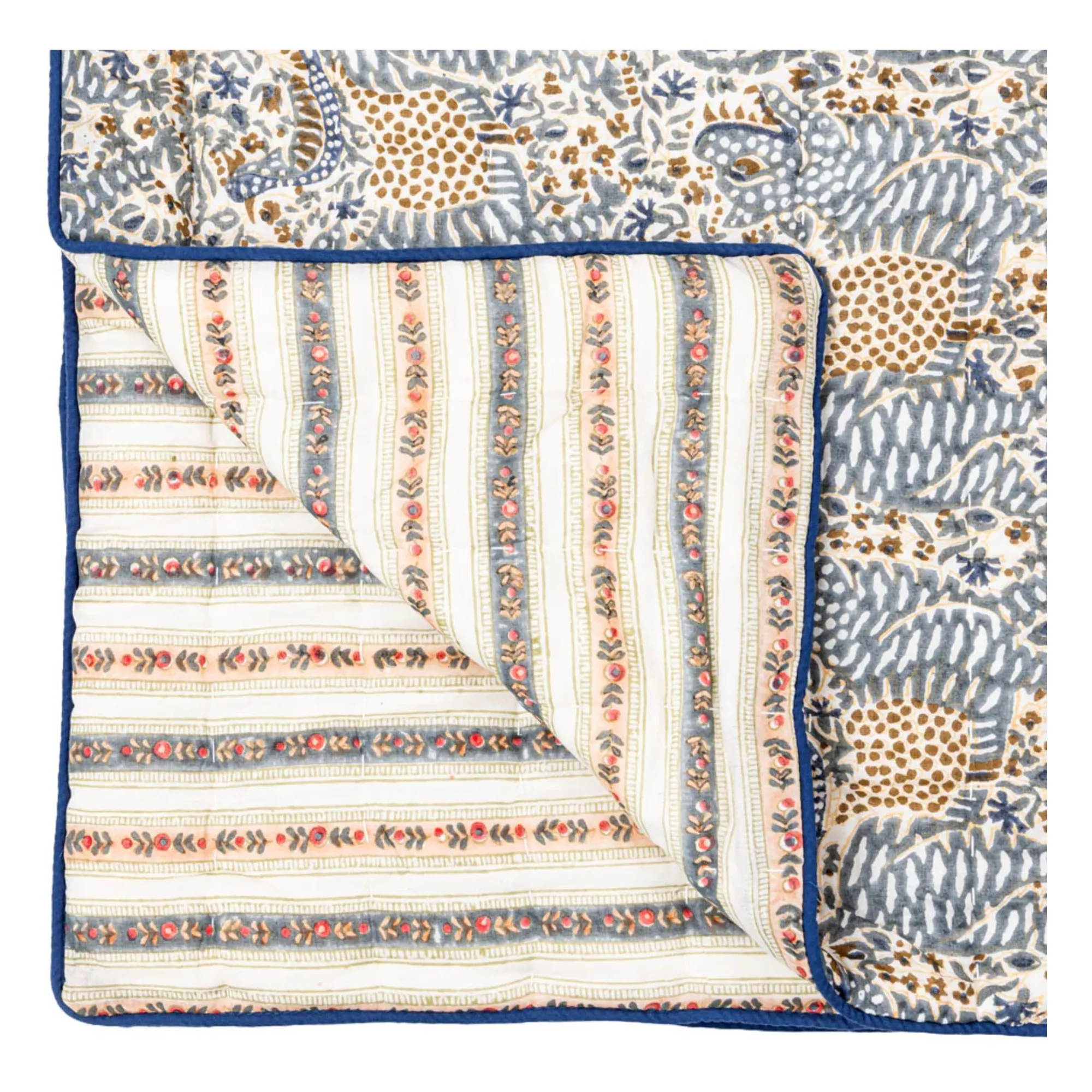 Couvre-lit quilté Cosmique Londres | Bleu- Image produit n°8