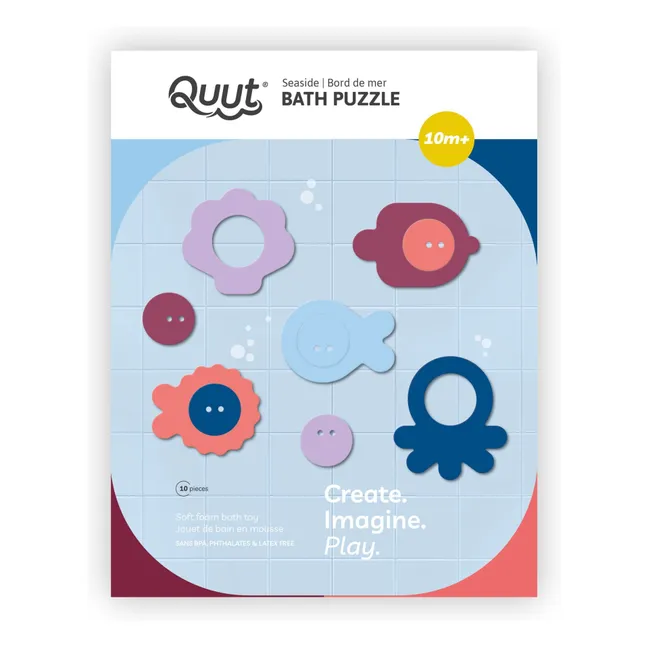 Seaside bath puzzle | Burgundy