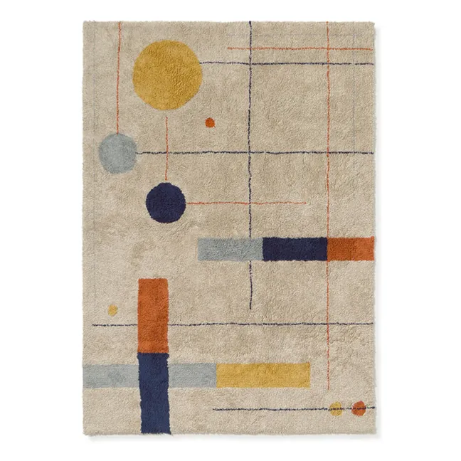 Geometrical Shapes carpet | Beige