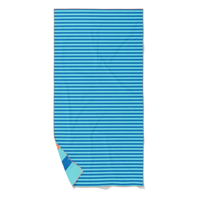 Serviette de plage en microfibre Circuit | Bleu
