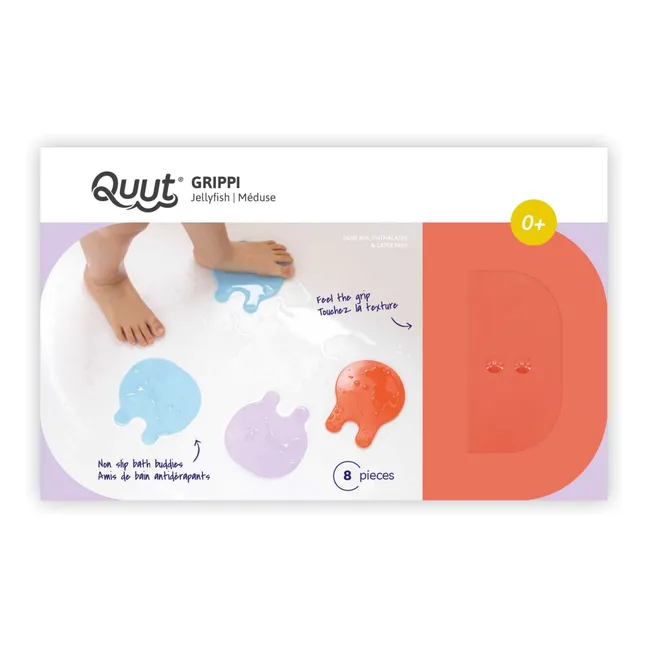 Grippi bath mats - Set of 8 | Coral