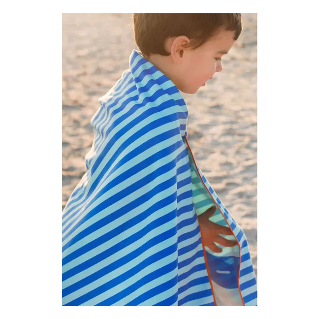 Serviette de plage en microfibre Circuit | Bleu
