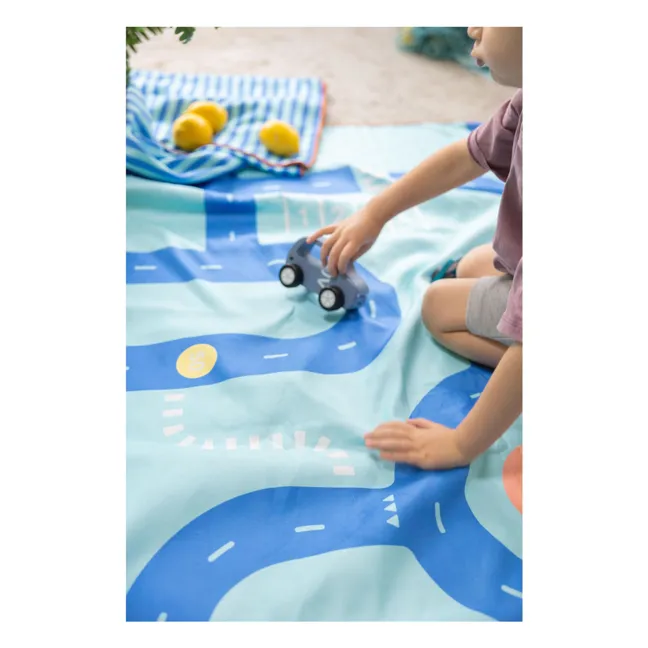 Serviette de plage en microfibre Circuit | Bleu