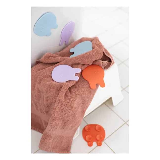 Grippi bath mats - Set of 8 | Coral