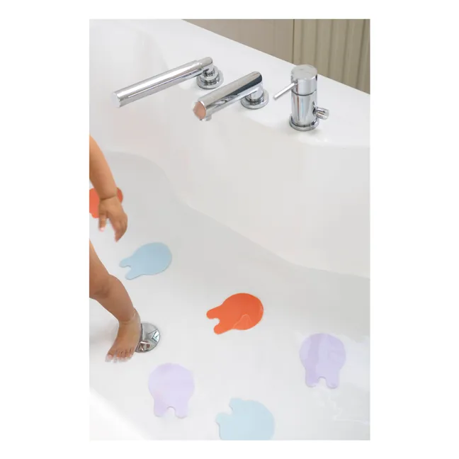 Grippi bath mats - Set of 8 | Coral