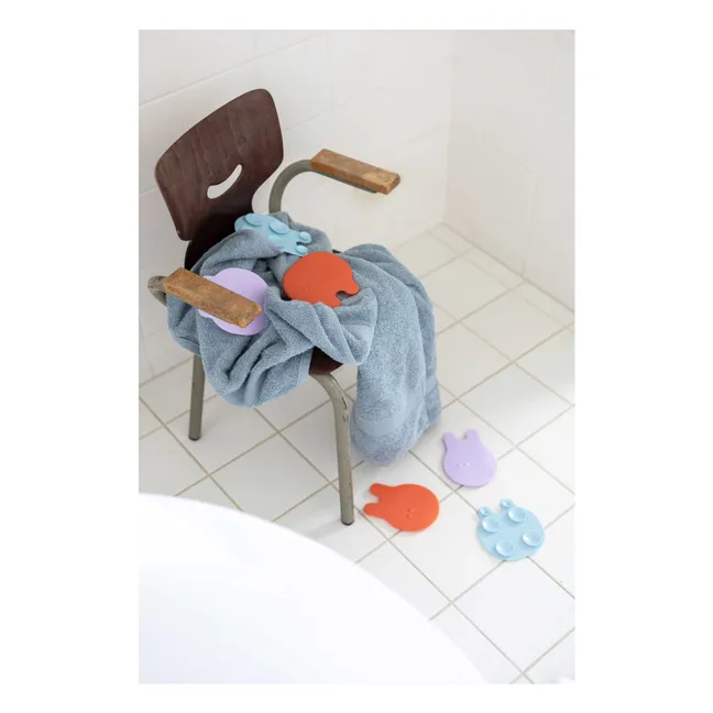 Grippi bath mats - Set of 8 | Coral