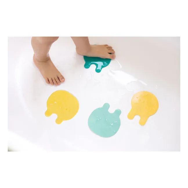 Anti-dérapants pour le bain Grippi - Set de 8 | Jaune