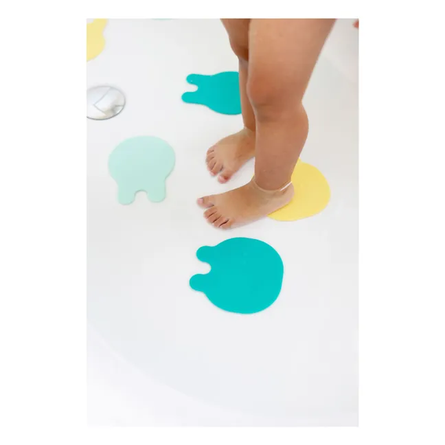 Anti-dérapants pour le bain Grippi - Set de 8 | Jaune