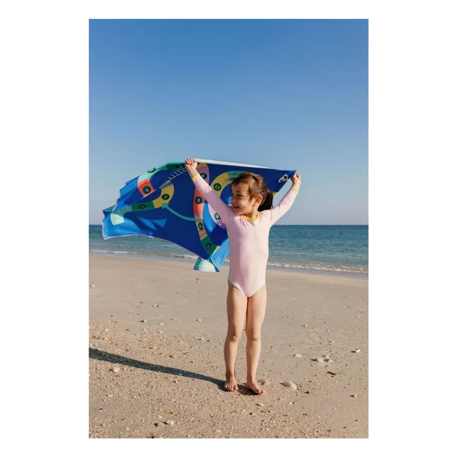 Echelle et Serpent microfiber beach towel | Blue