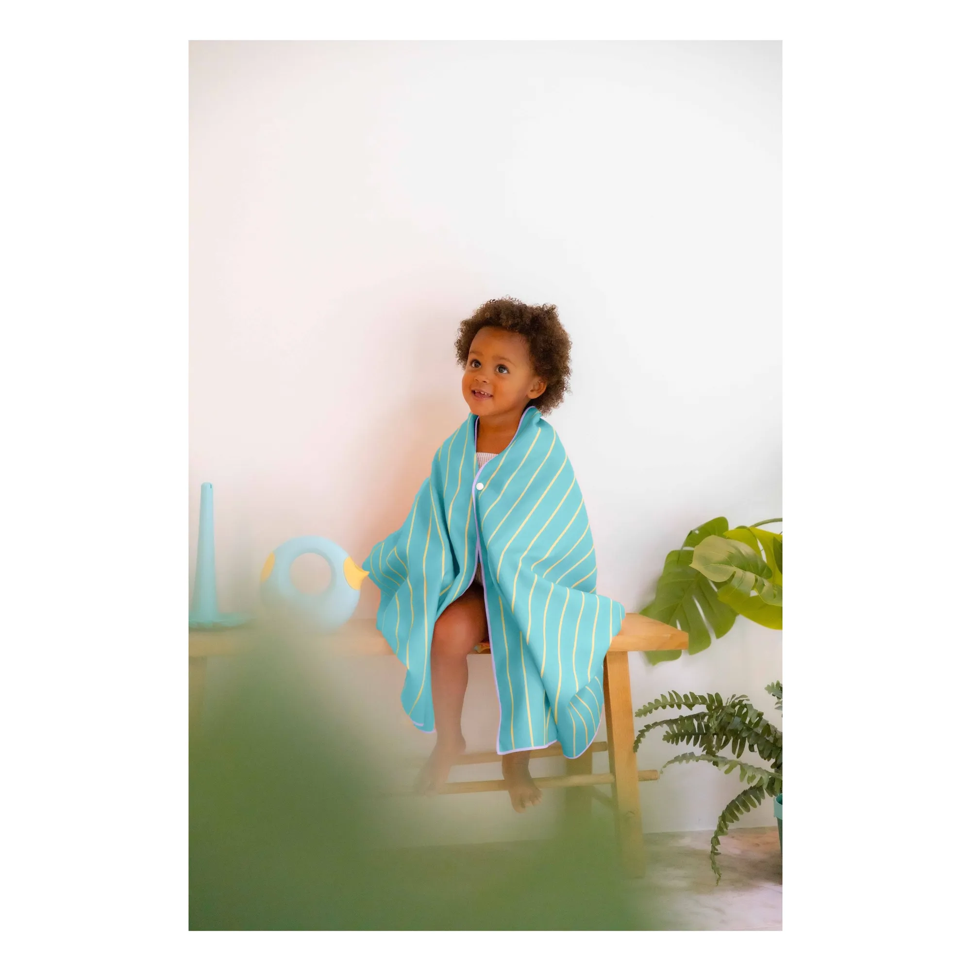 Serviette de plage en microfibre Echelle et Serpent | Bleu- Image produit n°7