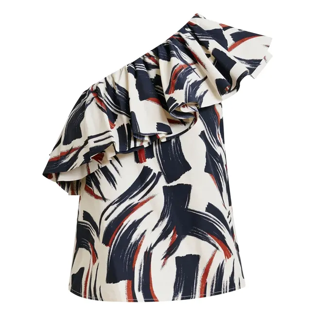 Top Asymétrique Jillian | Rouge foncé