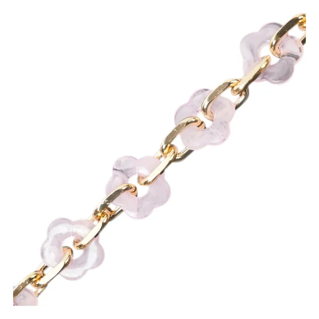 Cassy Long Chain Flowers 120 cm | Pink