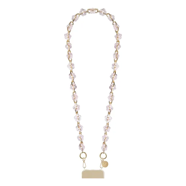 Cassy Long Chain Flowers 120 cm | Pink