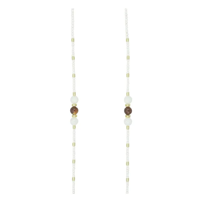 Iris long chain 120 cm | Beige