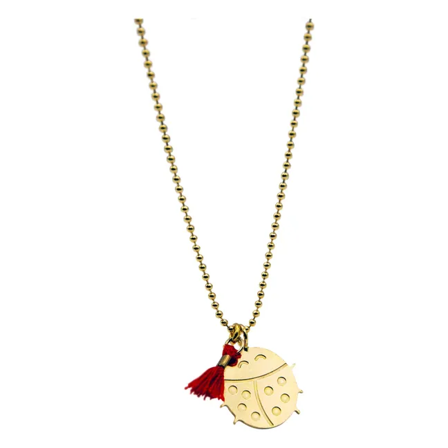 Collier Coccinelle | Doré