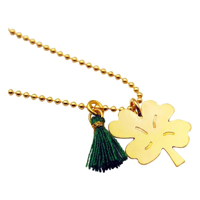 Collar trébol | Dorado