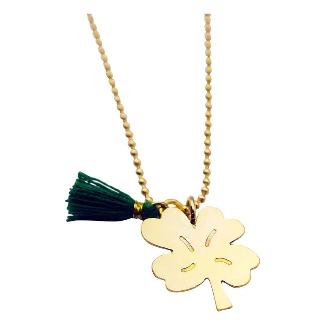 Collar trébol | Dorado