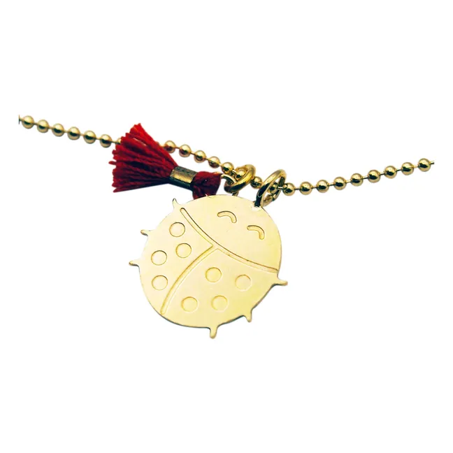 Collier Coccinelle | Doré