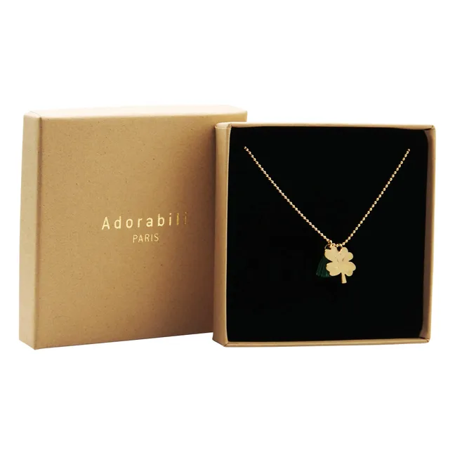 Collar trébol | Dorado