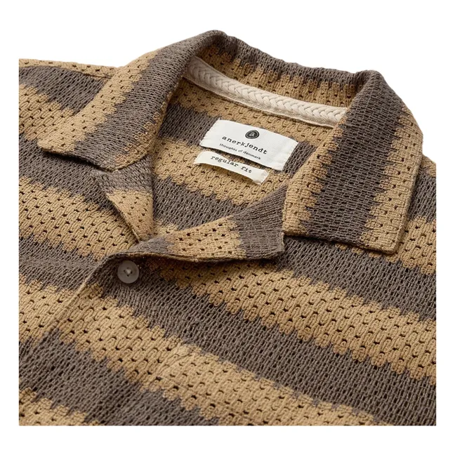 Camisa de rayas Akleander | Marrón claro