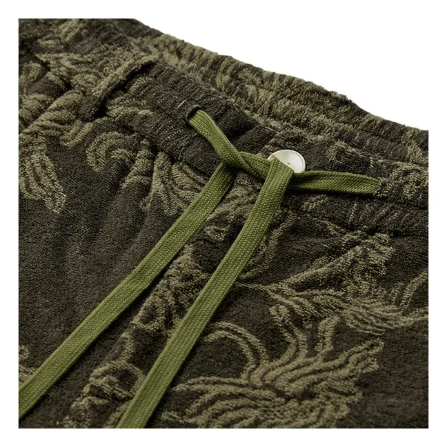 Pantalones cortos Akjan Frotte | Verde Oscuro