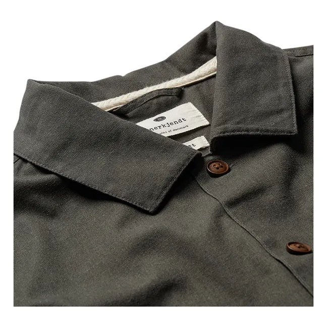 Camisa Akotto Linen | Verde Oscuro