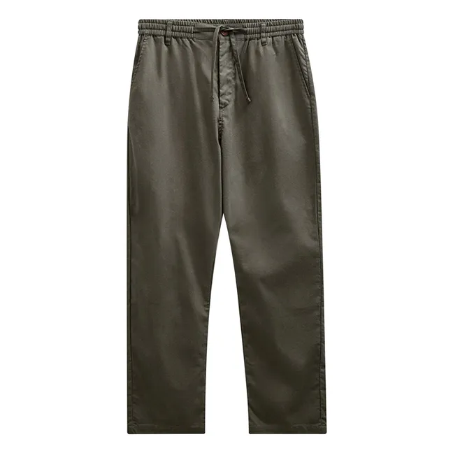Pantalones de lino Akjan | Verde Oscuro